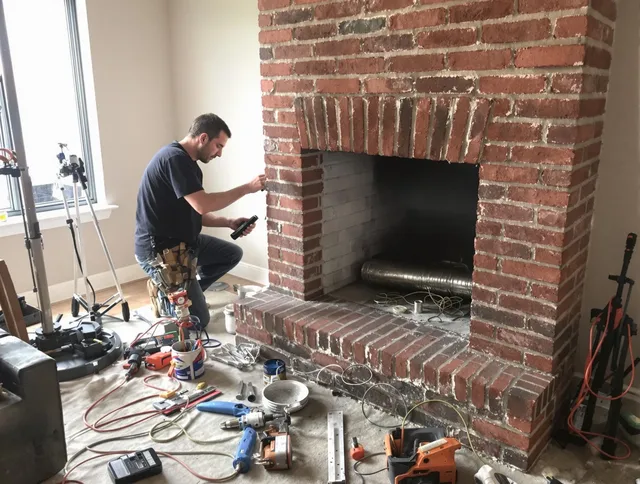 Rancho Santa Margarita Chimney Sweep specialist finalizing chimney liner service in Rancho Santa Margarita, CA
