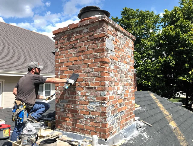 Completed chimney rebuild by Rancho Santa Margarita Chimney Sweep in Rancho Santa Margarita, CA