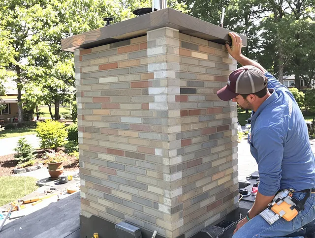 Rancho Santa Margarita Chimney Sweep completing a modern chimney remodel in Rancho Santa Margarita, CA