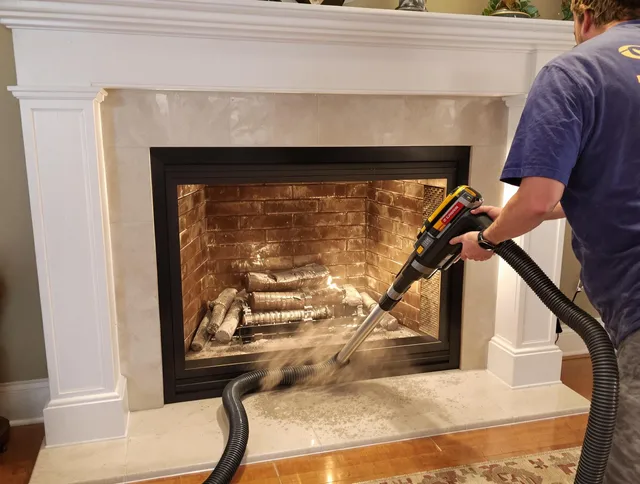 Fireplace cleaning performed by Rancho Santa Margarita Chimney Sweep in Rancho Santa Margarita, CA